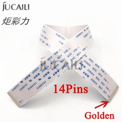 Jucaili 4PCS 14P head cable A type for Epson 4720/I3200/i1600 Eco Solvent UV flatbed printer printhead flat data cable 14pin