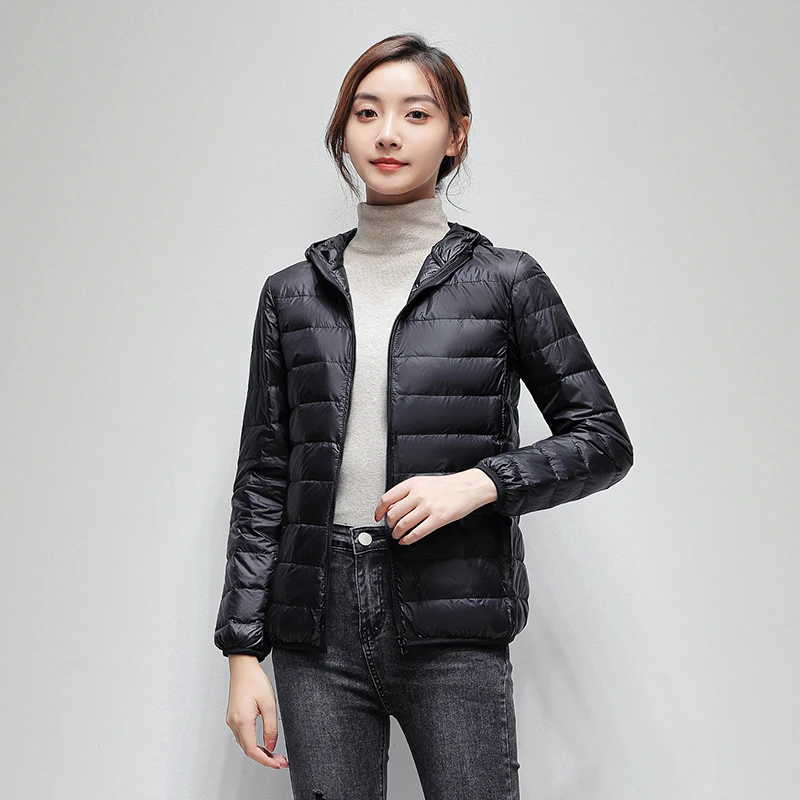 Imagem -04 - Ultra Leve Mais Mulher Jaqueta de Inverno Ramping Perto Pertence Quente Branco Bebek Abaixo Mantel Exterior Roupas Femininas 90 Tamanho