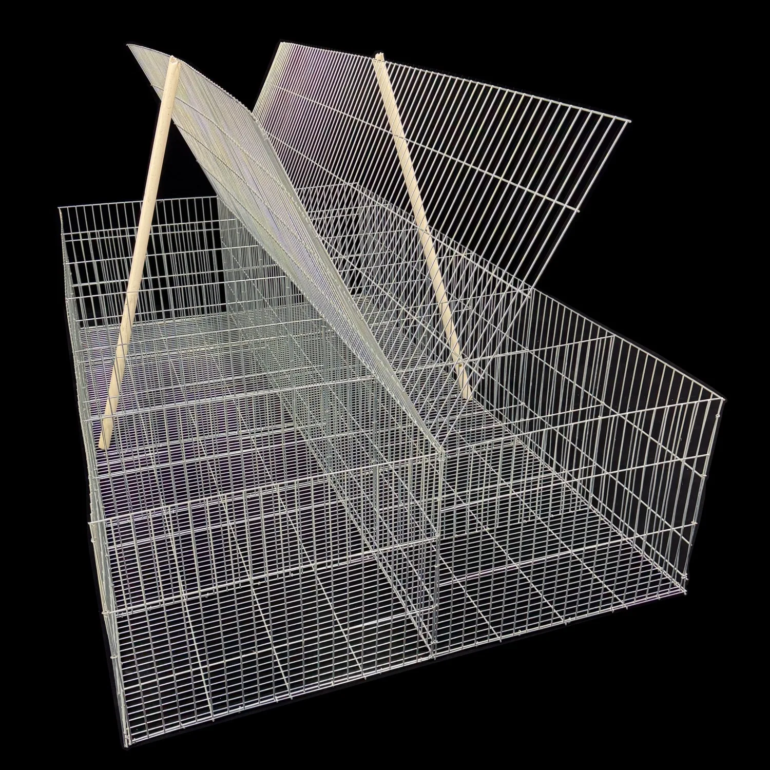 Rabbit Cage for Breeding and Fattening, Single Layer Multi Functional Quail Poultry Thickened Wire Cage, Rabbit Maternity Cage