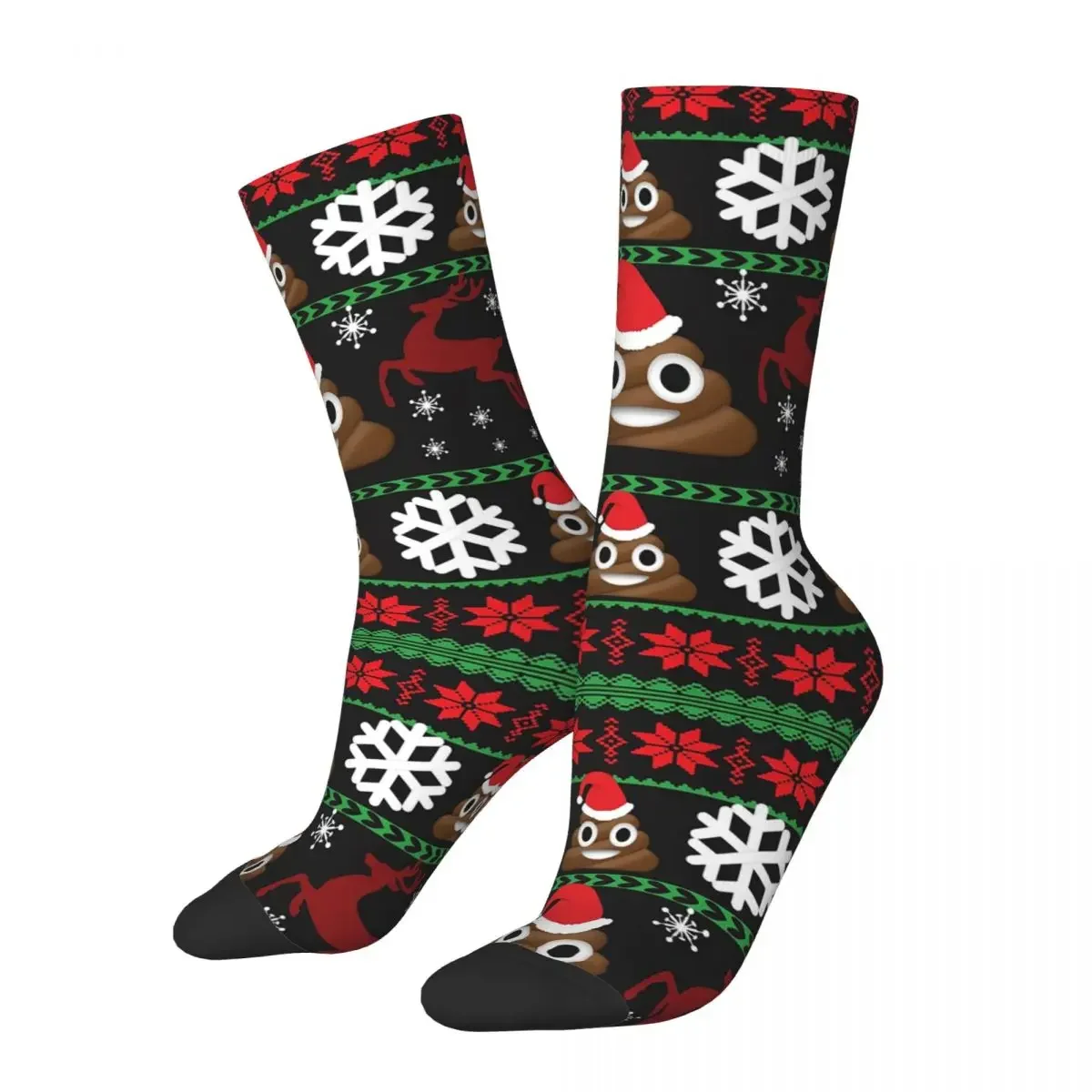 

Funny Poop Christmas Gifts Ugly Funny Christmas Sweaters Style Socks Harajuku Sweat Absorbing Stockings All Season Long Socks