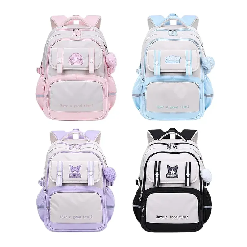 

Anime Sanrioed Large Capacity Shoulder bag Cinnamoroll Kuromi Melody Children Backpack Cartoon Cute School Bag Gift for Friend