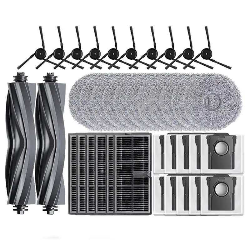 

A69X-Main Side Brush Mop Cloth HEPA Filter Dust Bag For MOVA P50 Pro Ultra/P50 Ultra Robot Vacuum Cleaner Replacement Spare Part