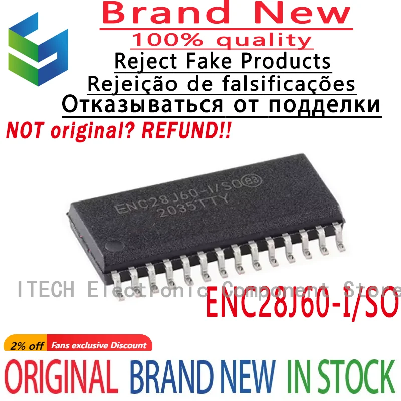 10PCS/LOT Original ENC28J60-I/SO ENC28J60-I SOIC-28 New In Stock