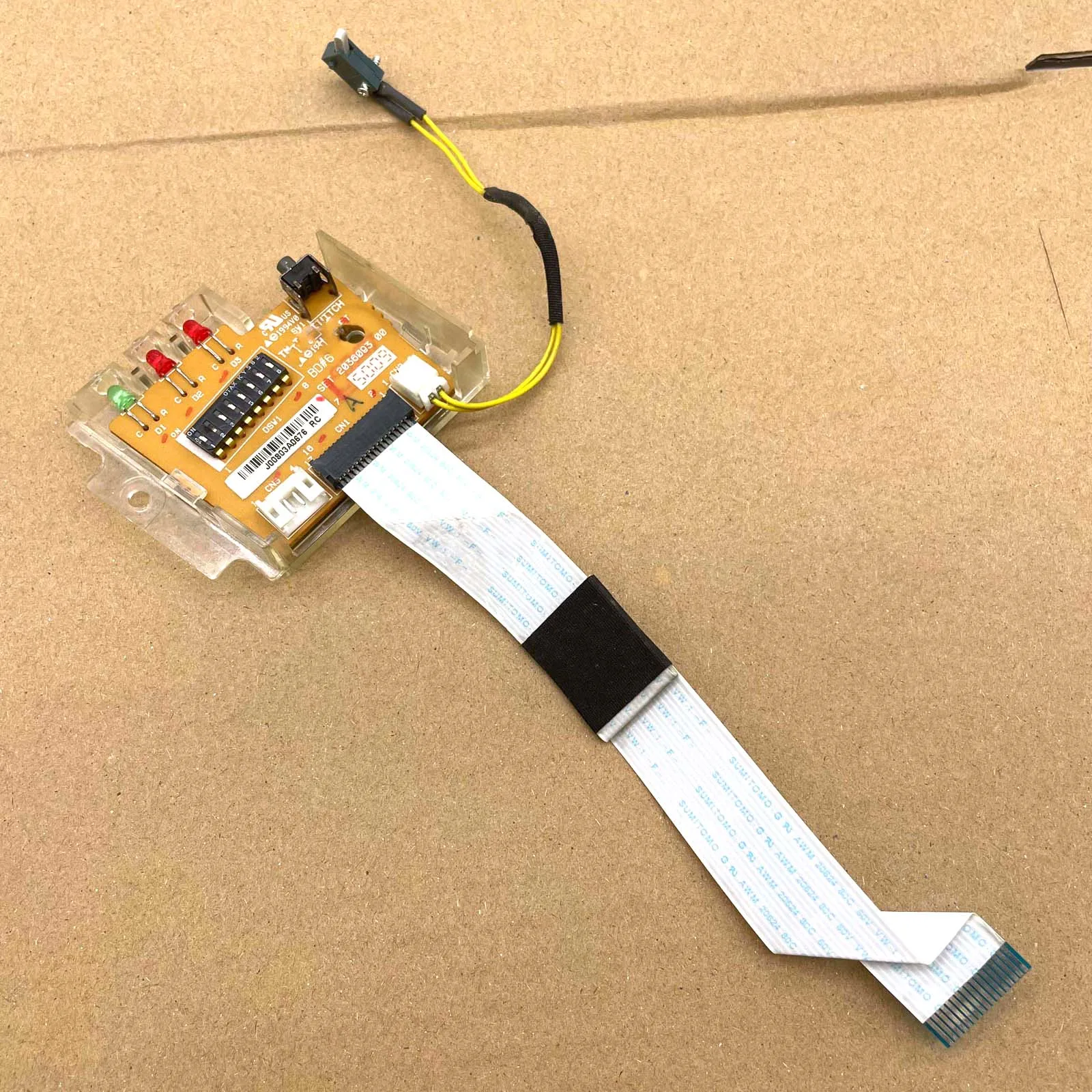 Placa de botão de interruptor com luz indicadora adequada para peças de impressora EPSON L90 TM-T90