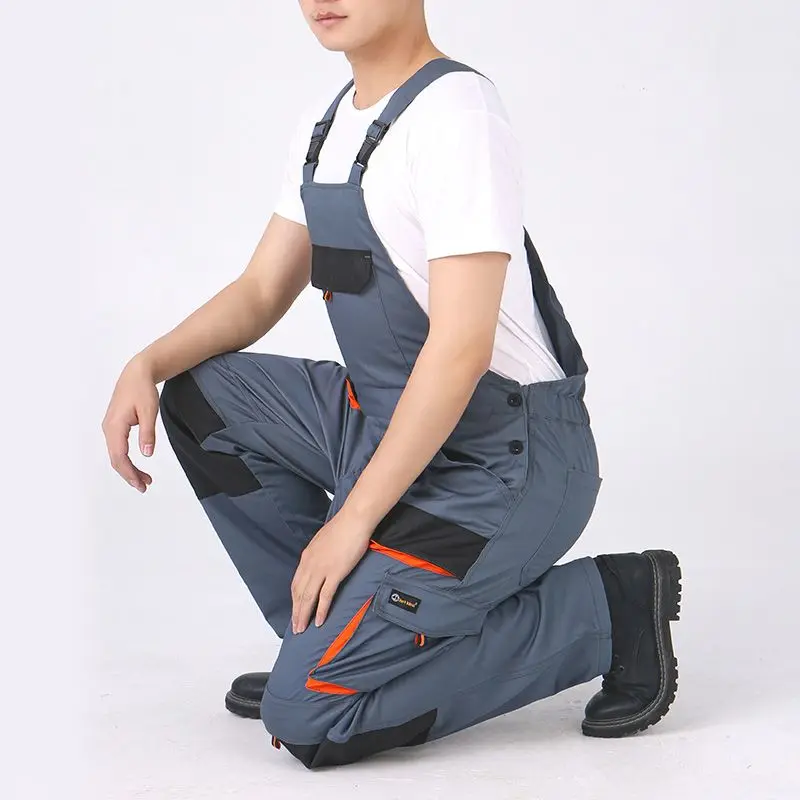 Bib Pants Jumpsuits Multi-pocket Cargo Uniforms Outdoor Wear-resistant Loose Suits Overalls Work Strap Trousers