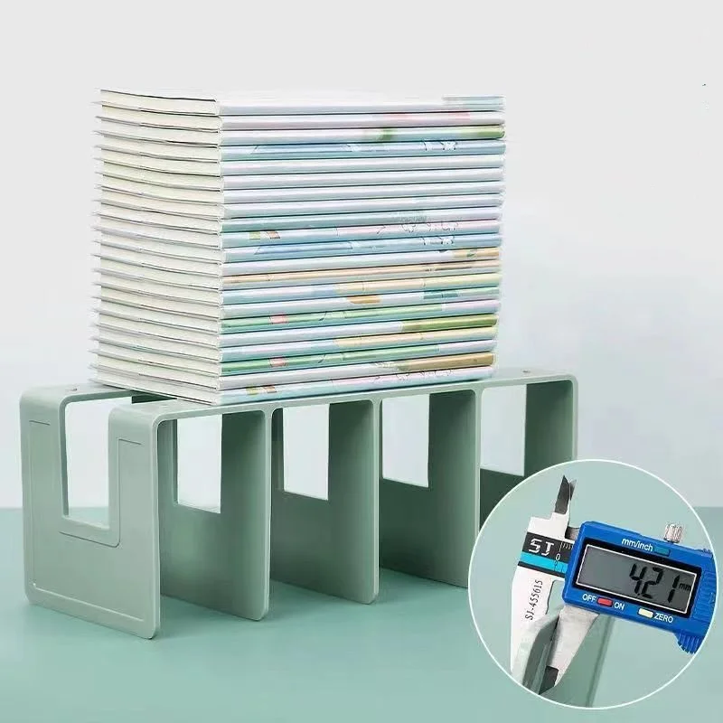 4 Grid Bookends Stand Bookshelf Desktop Decor Storage Rack Bookend Book Holder School Stationery Office Desktop File Organizer