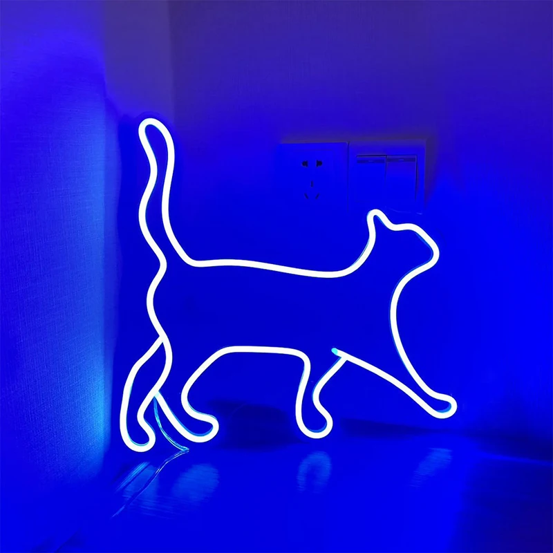 

Walking Cat Neon Sign LED Custom Night Light Sign for Game Room Party Decor Oh Baby Neon Light Lets Party Home Decor