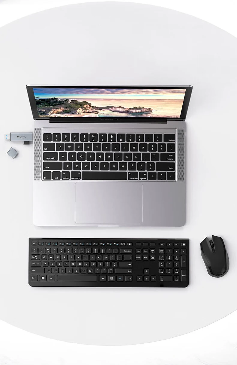 4-in-1 Kartenleser USB & USB-C zu SD MicroSD TF Thunderbolt 3 für PC Laptop Zubehör Smart Speicherkartenleser SD-Kartenadapter – Detail 4