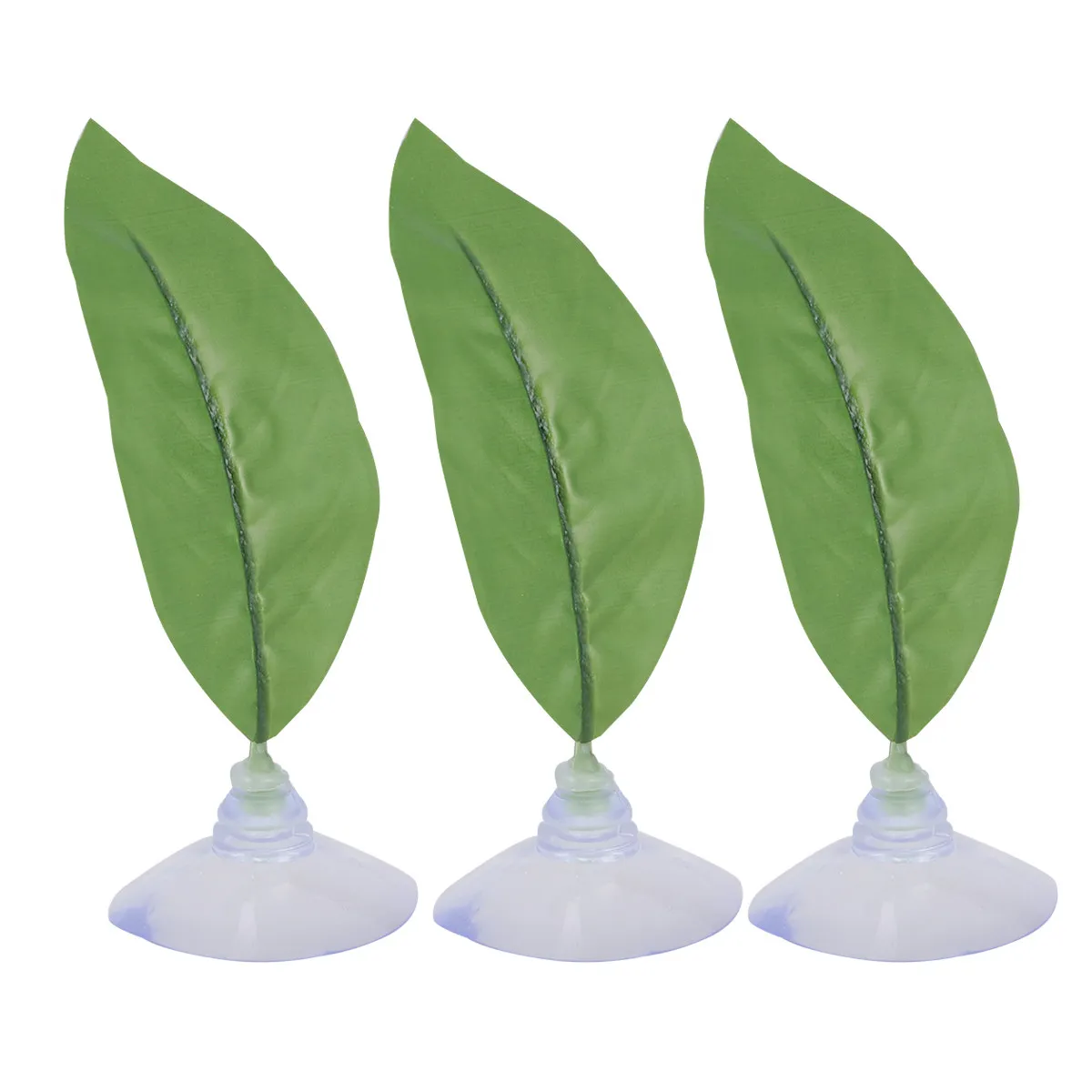 3Pcs Lifelike Plastic Water Grass for Aquarium Fish Tank Decor Simulated Aquatic Plants with Strong Suction Cup Base Realistic