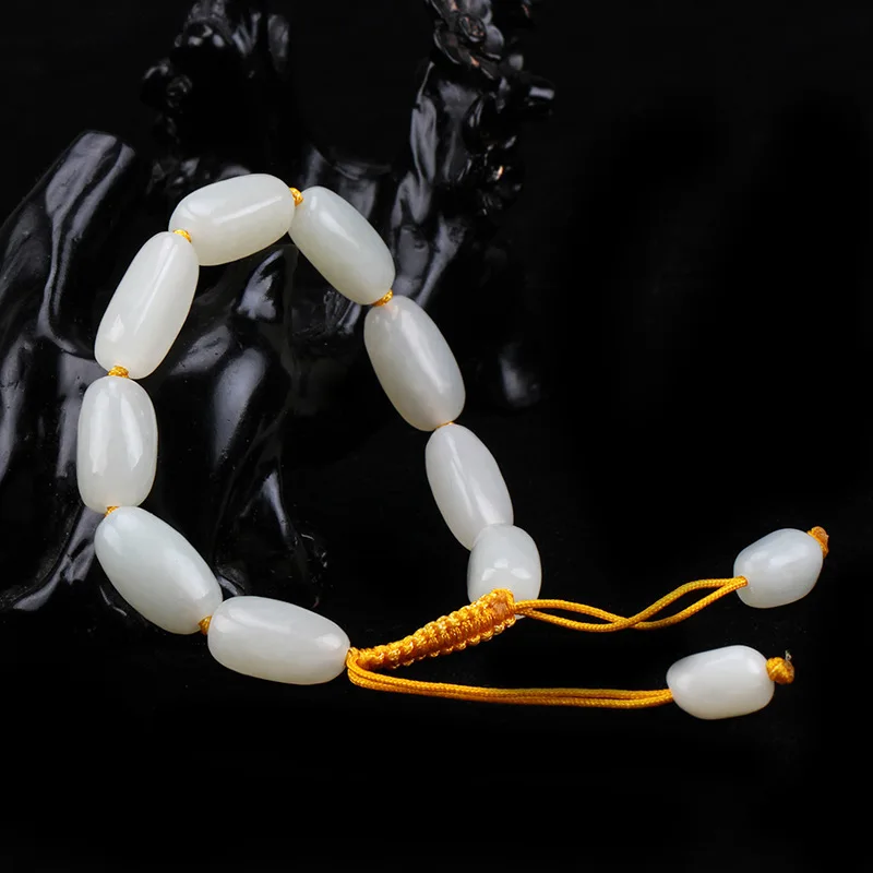 Hotan White Jade Bracelet Craftwork, Fashionable And Versatile