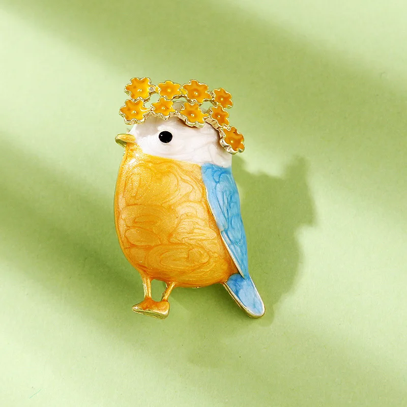 Pomlee 2023 Multicolor Lovely Bird Brooch Pins Quality Enamel Ainmal Brooches New Year Designer Jewelry Gift Party Wholesale