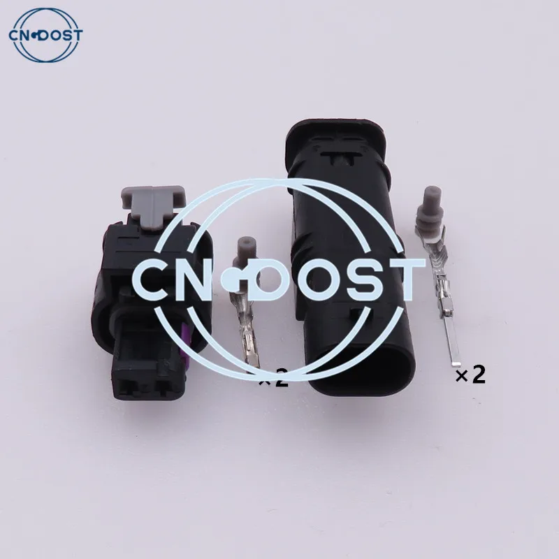 1 Set 2 Pin 4F0973702 1-1718643-1 0-2112986-1 AC Assembly Fuel Injector Plug Collision Sensor Connector Auto Socket For VW Audi