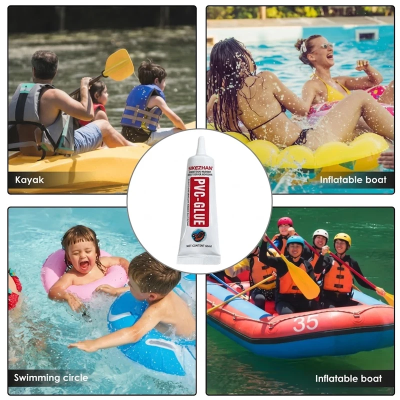 PVC-Kleber, aufblasbarer Schwimmring, Reparaturkleber, wasserdichtes Dichtmittel für Luftmatratzen, Kajaks, Pool- und Bootspflege, 60 ml – SIKEZHAN – Detail 5