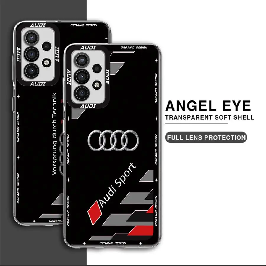 A-Audi Logo Car Phone Case for Samsung Galaxy A35 A55 A15 A23 A53 A54 A24 A25 A33 A34 A13 A14 A73 5G Soft Cover Capa