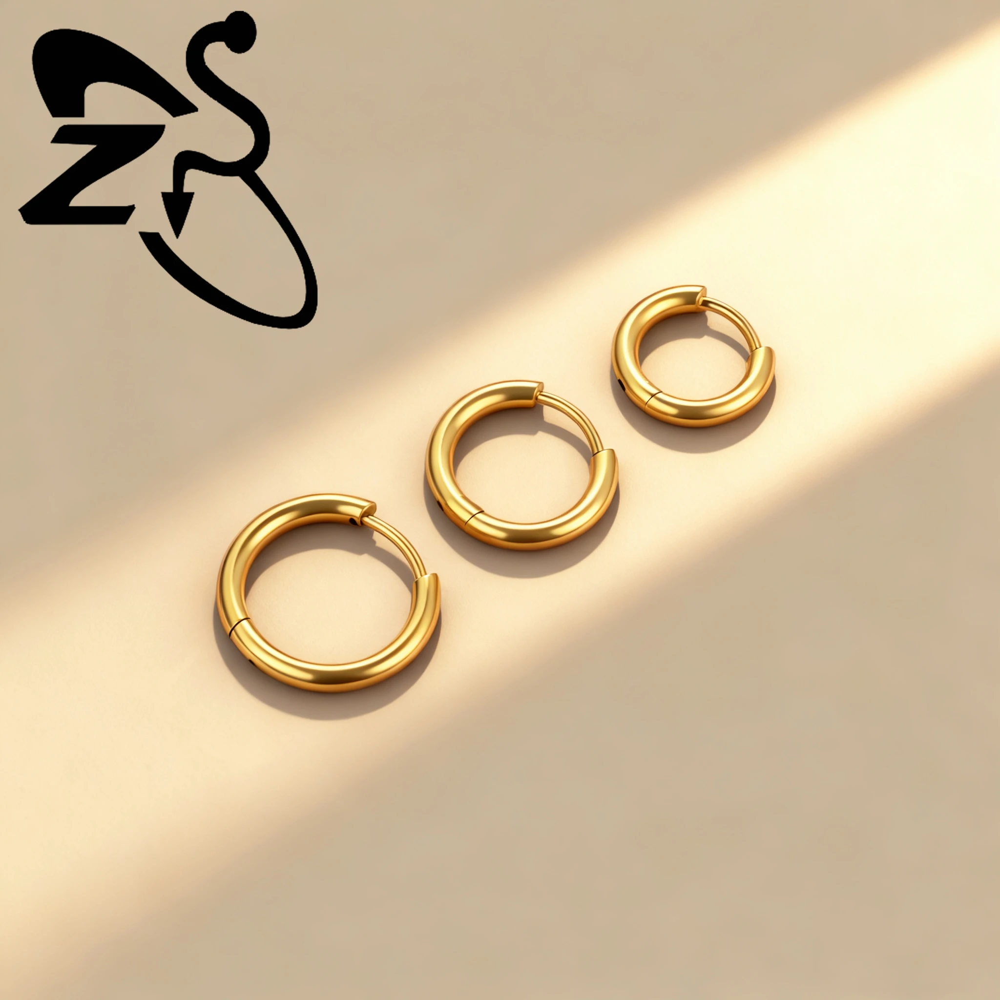 ZS ASTM F136 Titan 1 STÜCK 18G Creolen Damen Herren Zirkon Runde Ohrringe D Form 3 Farben Helix Knorpel Piercings Schmuck – Detail 7