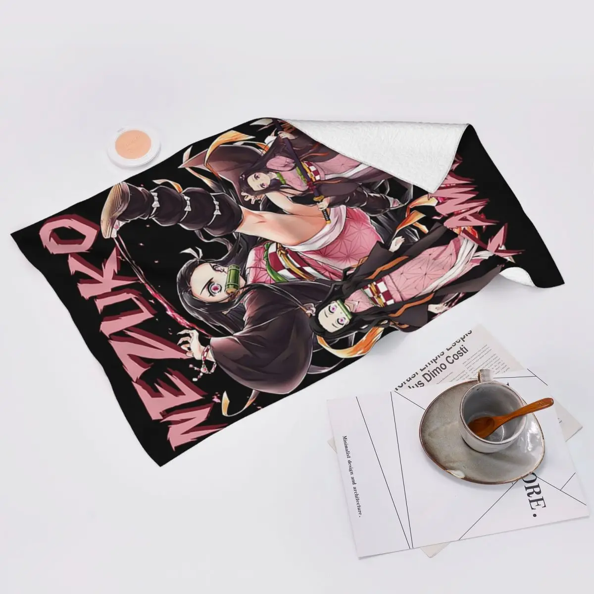 Custom Nezuko Kimono Demon Slayer Kimetsu No Yaiba Anime Soft Face Towel Quick Dry Pool Bath Cotton Towels Absorbent Quick