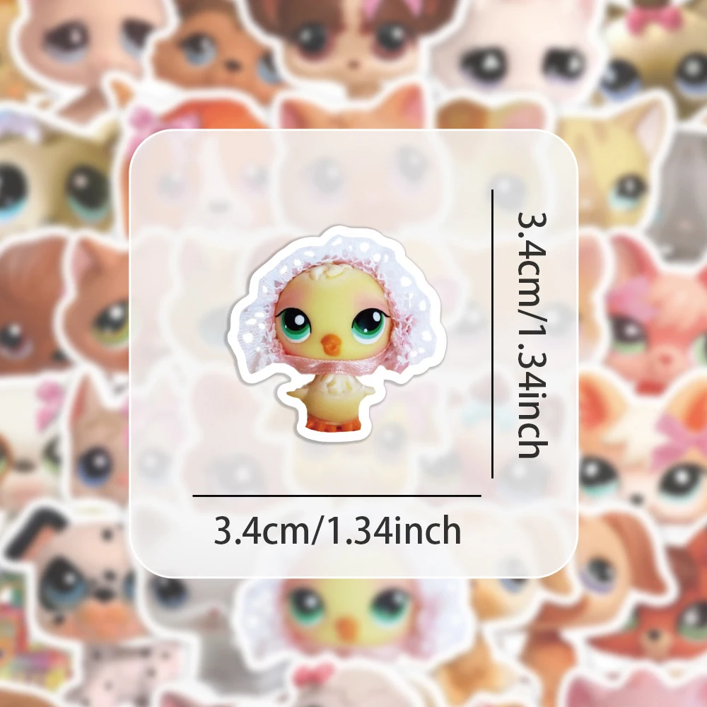 10/30/60pcs Funny Game Littlest Pet Shop Stickers Kids DIY Decals Toy Stationery Phone Case Notebook Cute Cartoon Sticker Decor