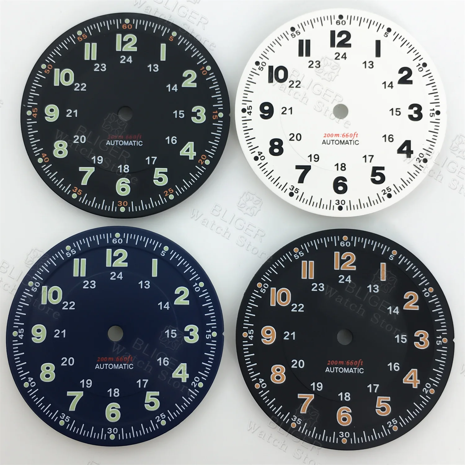 BLIGER 29mm Classics Sterile Pilot Watch Dial Part for NH35/36 SKX ETA PT5000 Miyota Mingzhu DG ST2130 Movement