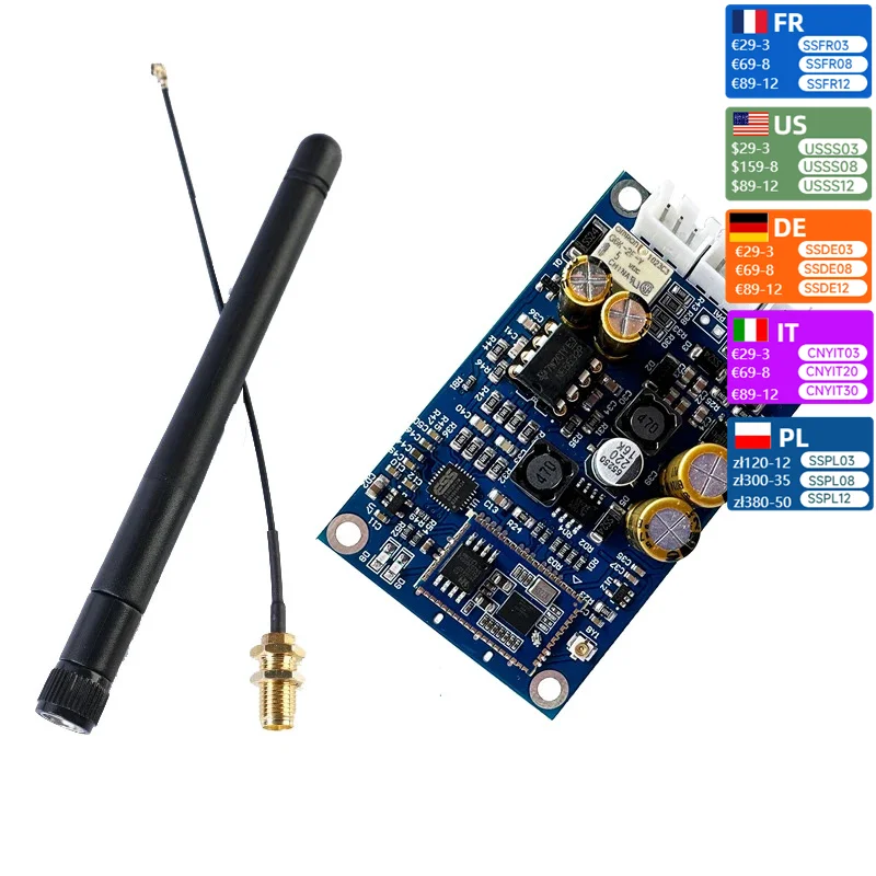 Módulo receptor sem perdas Bluetooth 5.3 QCC5171 + ES9018 DAC 24 bits 96K