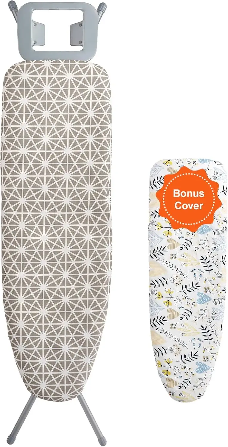 

Large 51x13 Ironing Board with Heat-Resistant Cover, 7 Adjustable Heights for Home Laundry Use