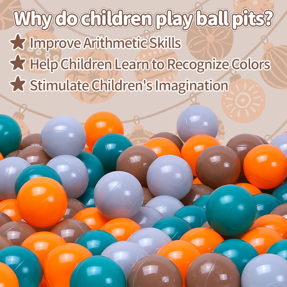 ลูกบอลพลาสติกปลอดสารพิษ ขนาด 5.5 ซม. จำนวน 100 ลูก สำหรับเด็กเล่นในบ่อบอล ตกแต่งงานปาร์ตี้คริสต์มาส ตกแต่งบ้าน