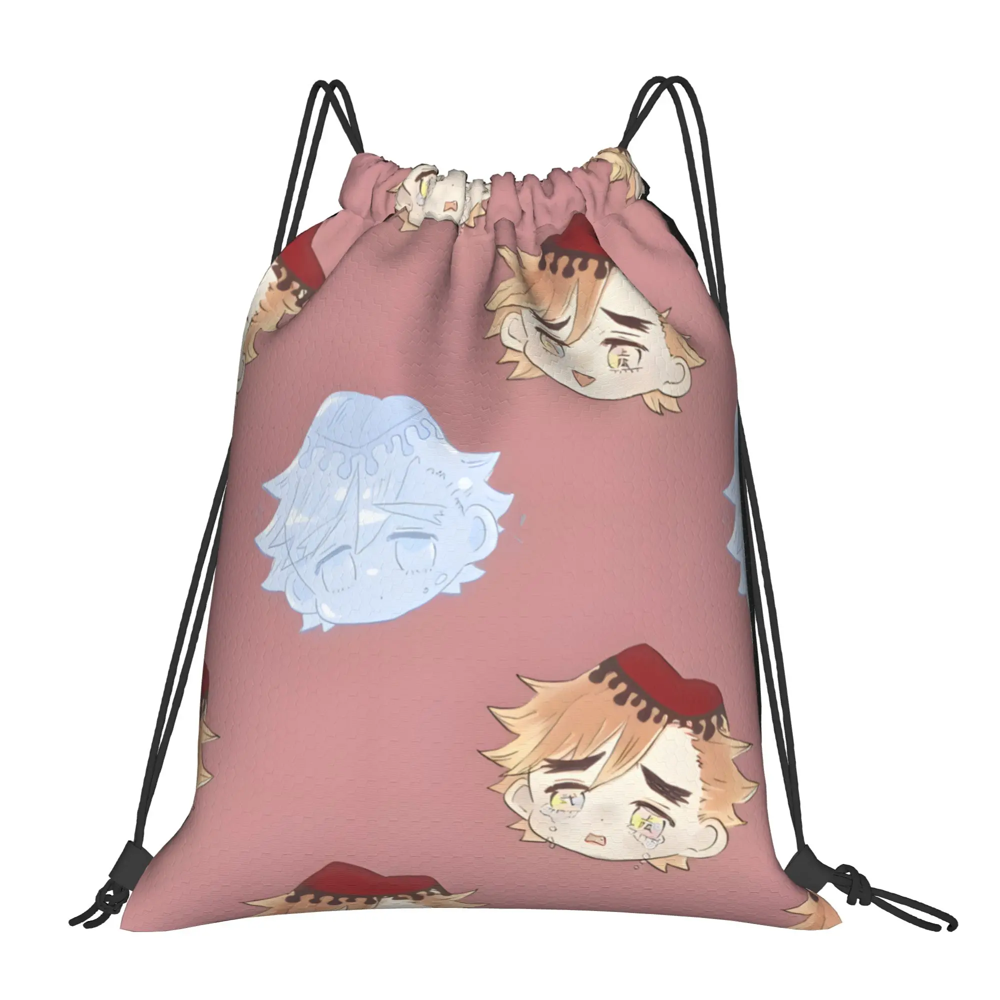 1 pc Chibi Douma Demon Slayer Kawaii Drawstring Bags Gym Shoe Clothes Storage Multi-function Teen Portable