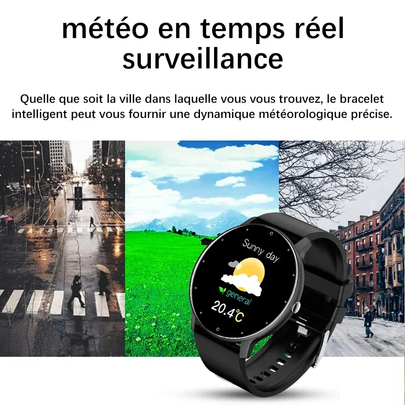 Xiaomi 2166 ساعة ذكية للرجال شاشة لمس كاملة ساعة رياضية للياقة البدنية IP67 مقاومة للماء بلوتوث لنظام أندرويد ios ساعة ذكية للرجال + صندوق