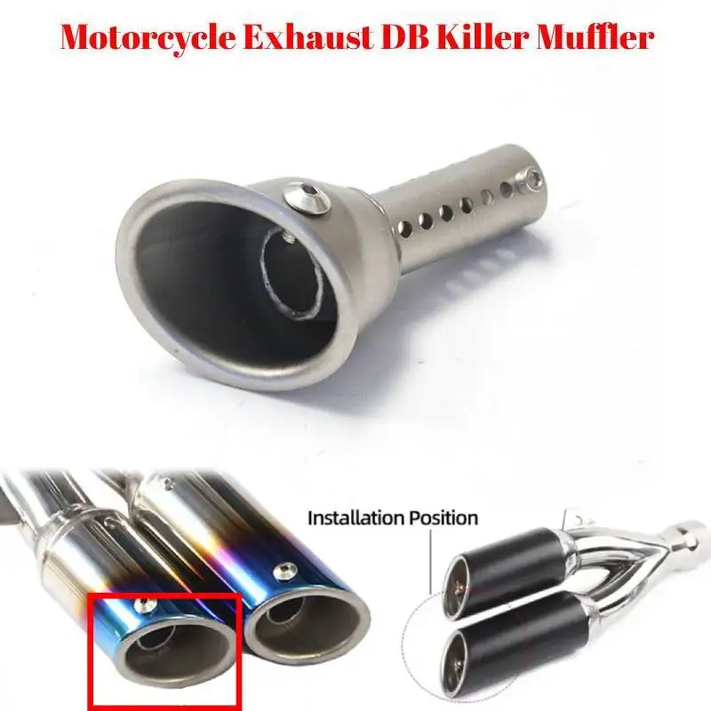 Motorrad-Auspuff-Schalldämpferrohr, abnehmbarer DB Killer Schallreduzierer für Honda Yamaha, Geräuscheliminator