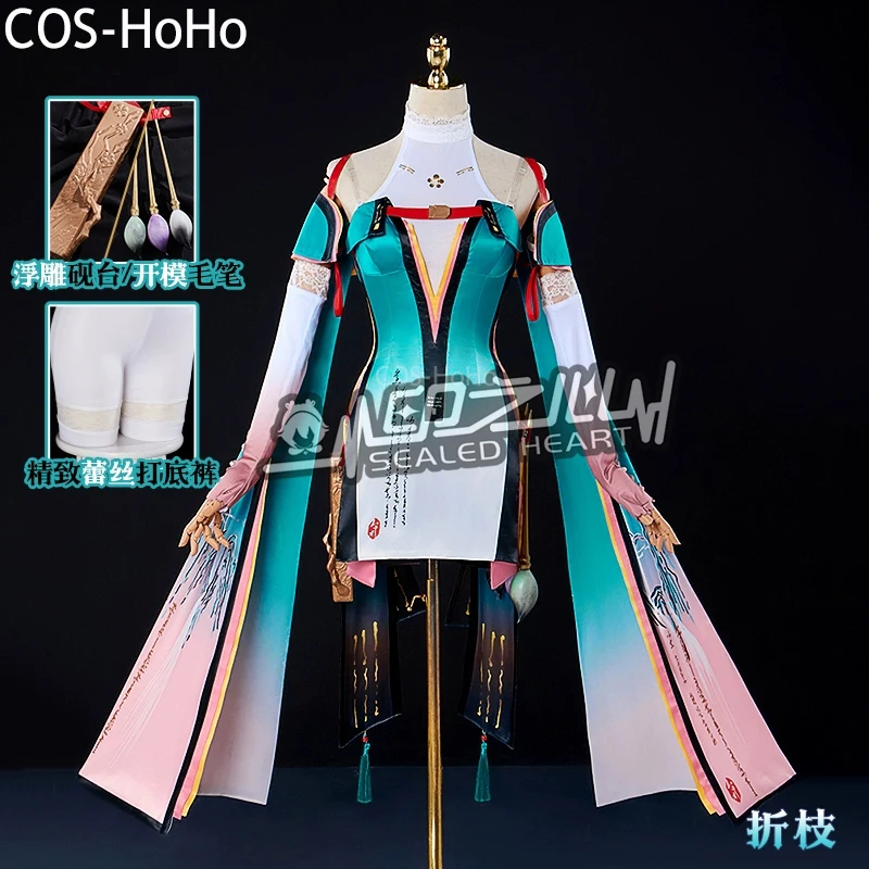 COS-HoHo Wuthering Waves ZheZhi Game Suit Gorgeous Lovely Dress Uniform Cosplay Costume Halloween Party Role Play Outfit Women