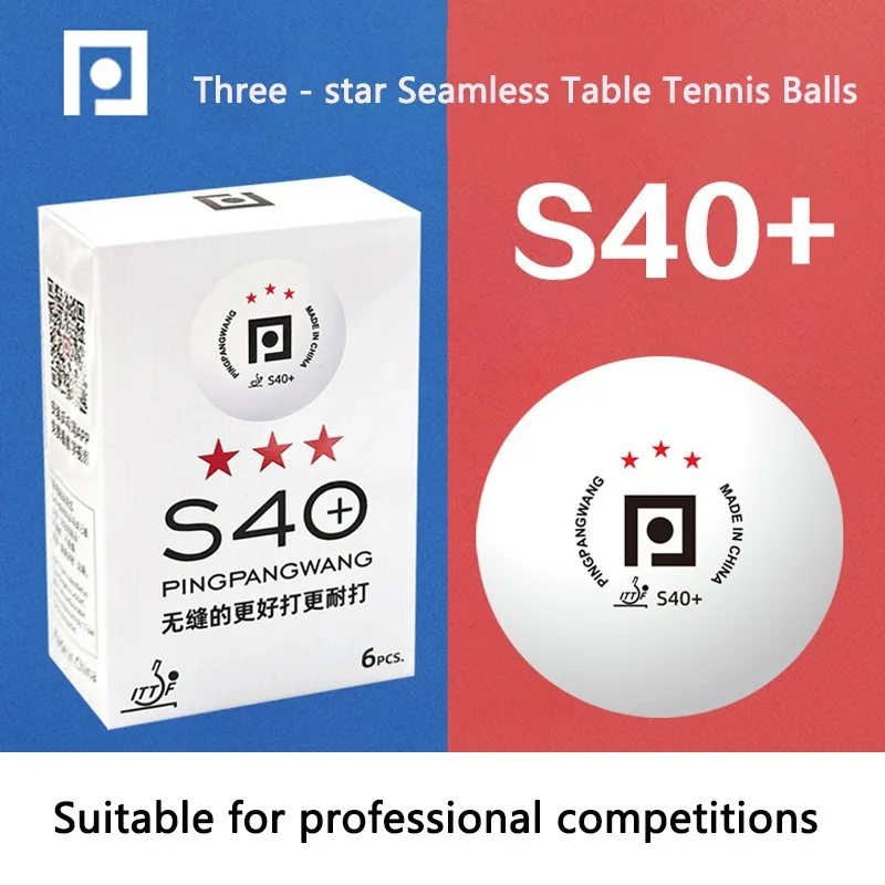 

3 Stars Seamless S40+Table Tennis Balls ABS Plastic Material Professional Ping-pong Balls ITTF Approved for Competition Training