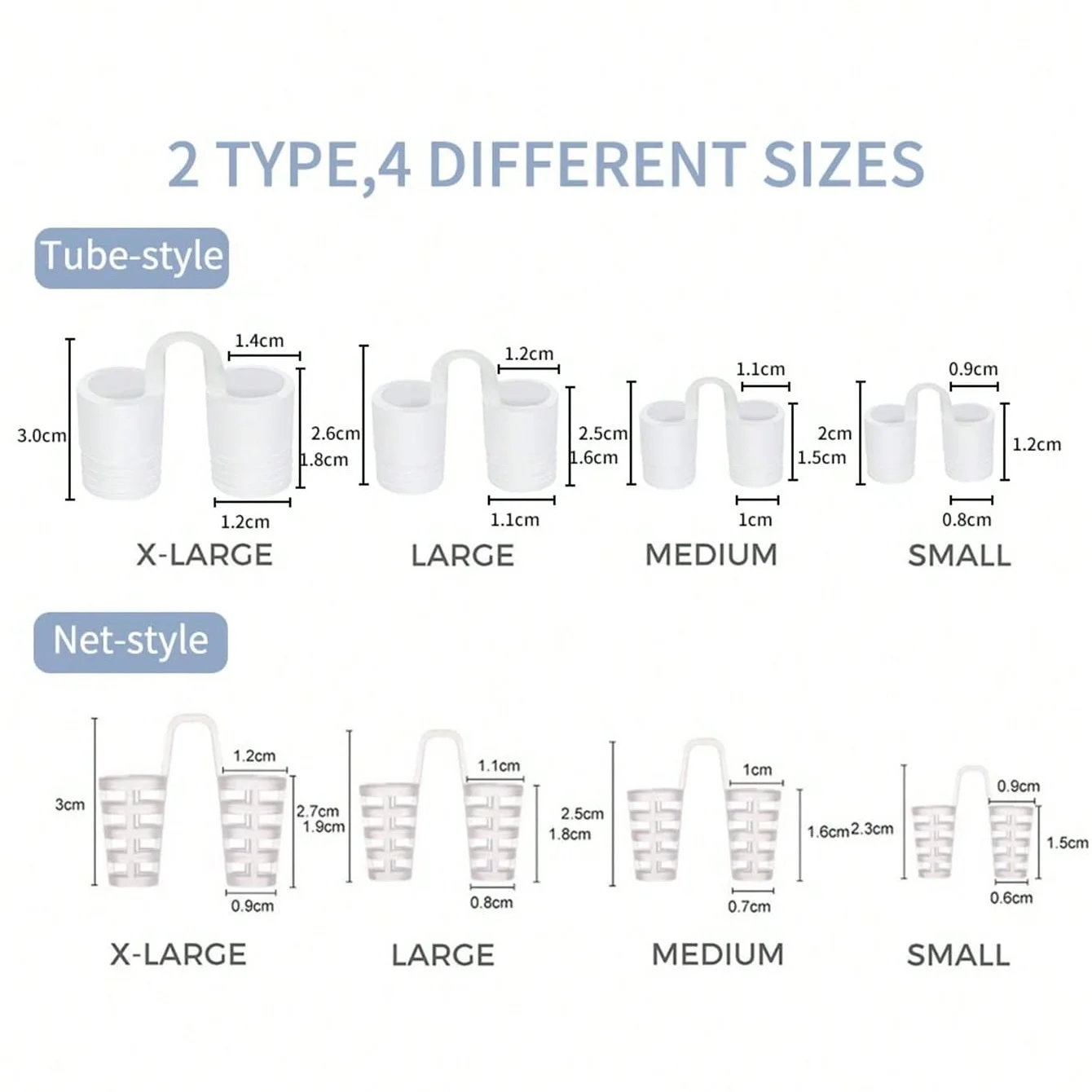 8 قطعة/المجموعة مكافحة الشخير موسع الأنف سيليكون مشبك الأنف مكافحة الشخير سهلة التنفس الشخير سدادة تحسين النوم مكافحة الشخير أداة #6