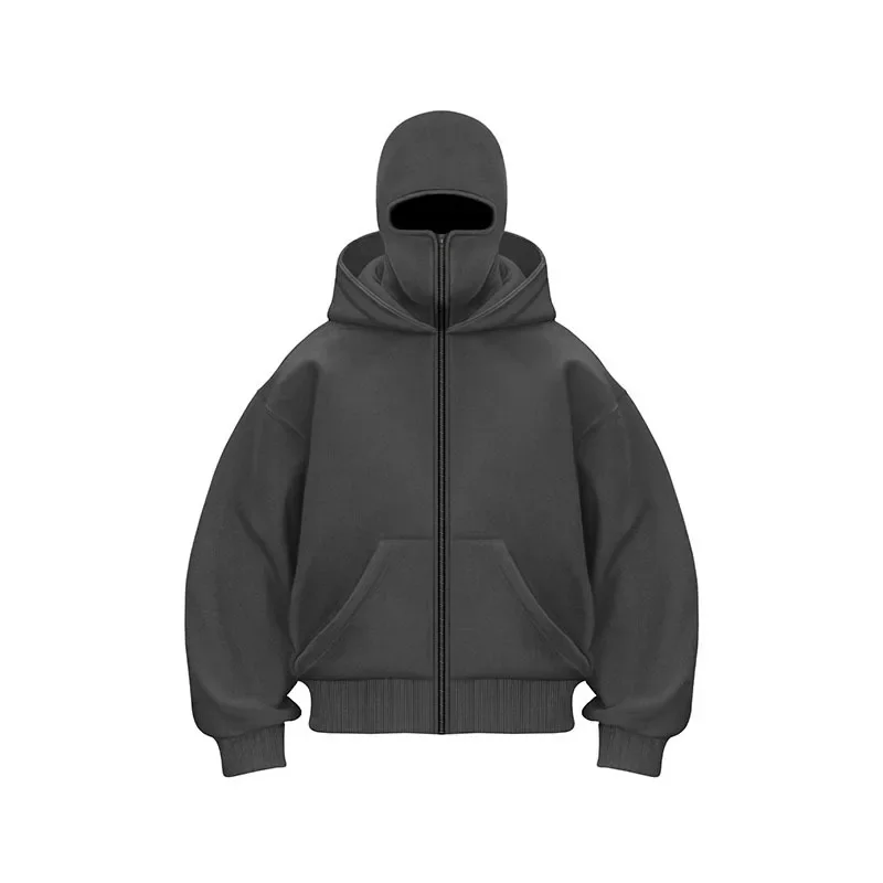 DIY Hooded Sweatshirt Short Ins Jacket Men's Women's Double Hat Autumn Winter Couple Cotton Winter Clothes Women K Pop Clothes