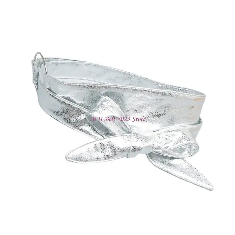 49Me Fashionable Wide pinggang korset sabuk elastis elastis bernapas PU penutupan penutupan untuk pakaian pakaian formal