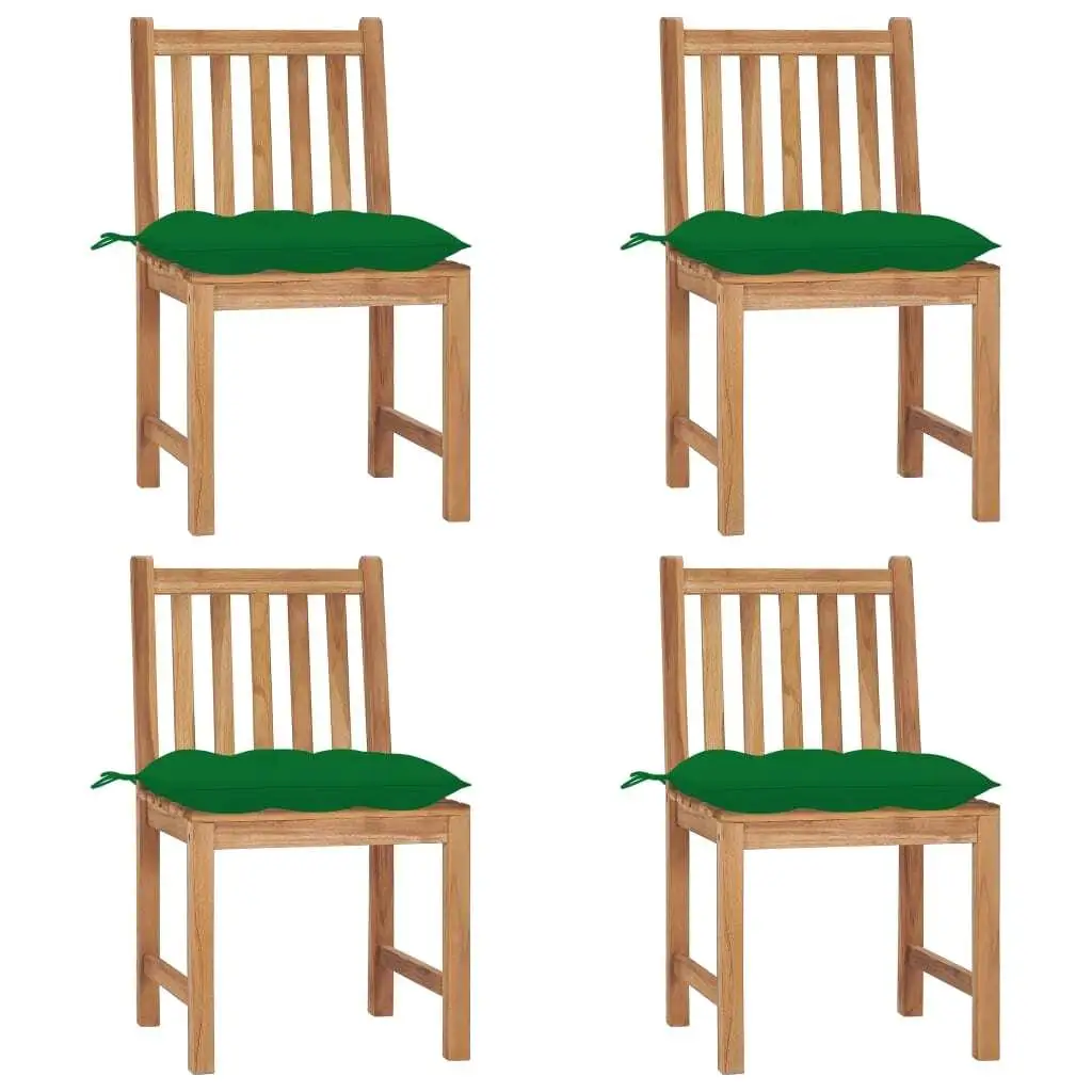 

4 Piece Solid Teak Wood Outdoor Patio Chair Set For Garden