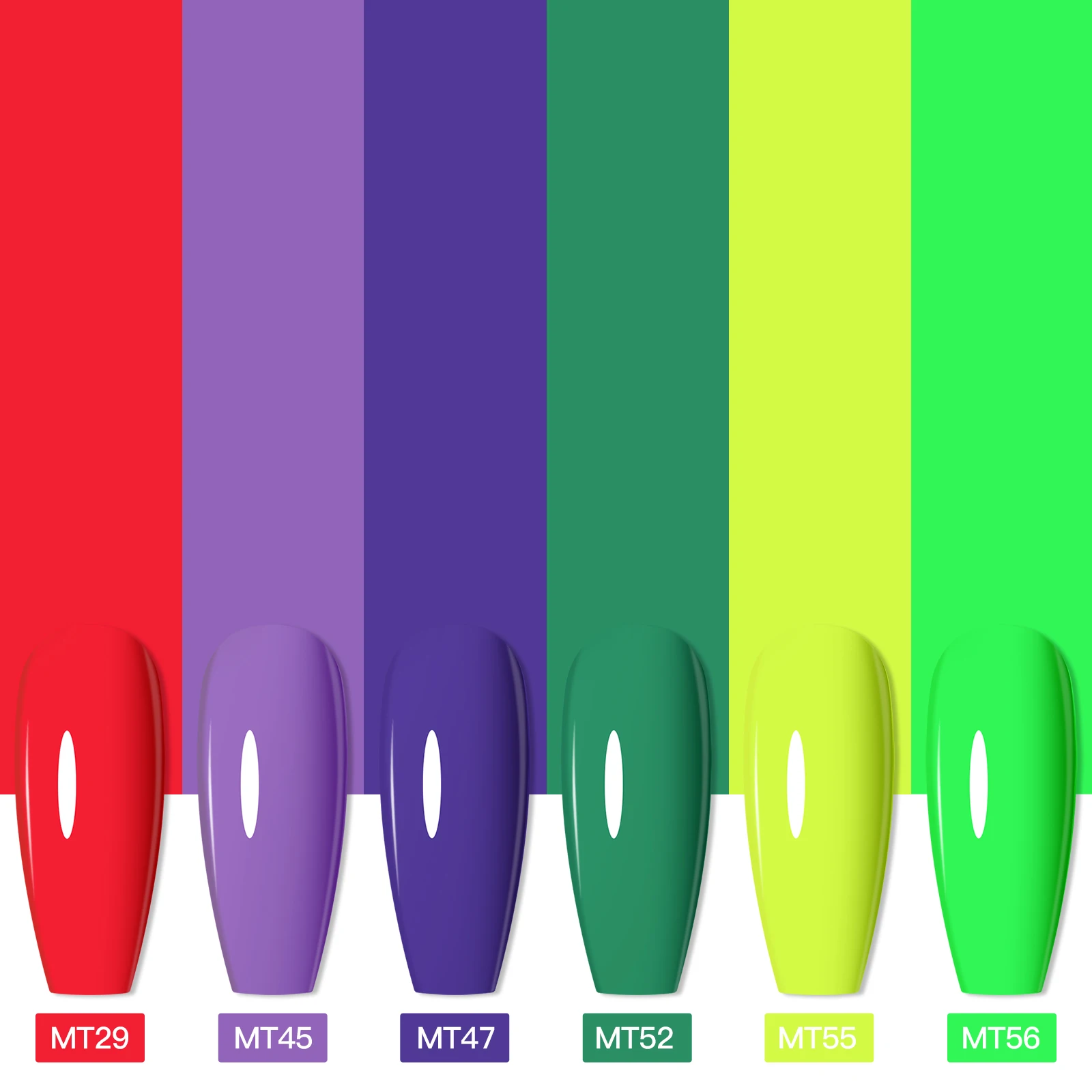 Mtssii 6PCS Gel Nagellak Lente Zomer Snoep Kleur Serie Gel Semi Permanente UV LED Gel Nail Art Losweken nagel Gel Set