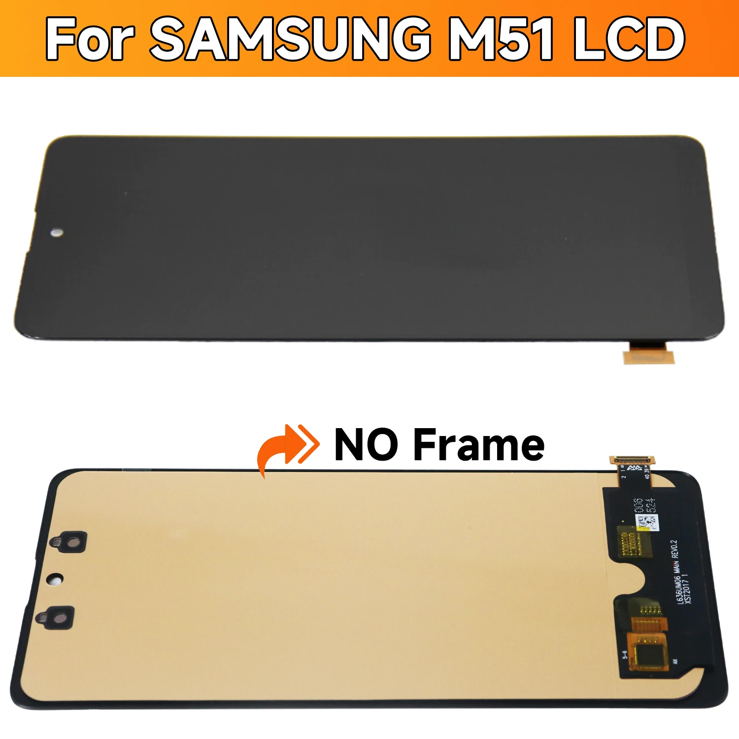 M51 For Samsung 6.7\'\'For AMOLED M515 M515F M515F/DSN LCD Display Touch Screen Digitizer Assembly Replacement