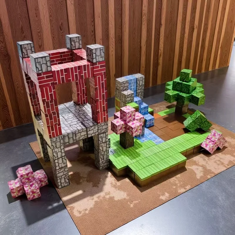 25-200 magnetische bouwstenen set - zintuiglijke kubus met stuurpen, primitieve bosmagneet voor kinderen, Halloween en kerstverjaardagscadeauspeelgoed