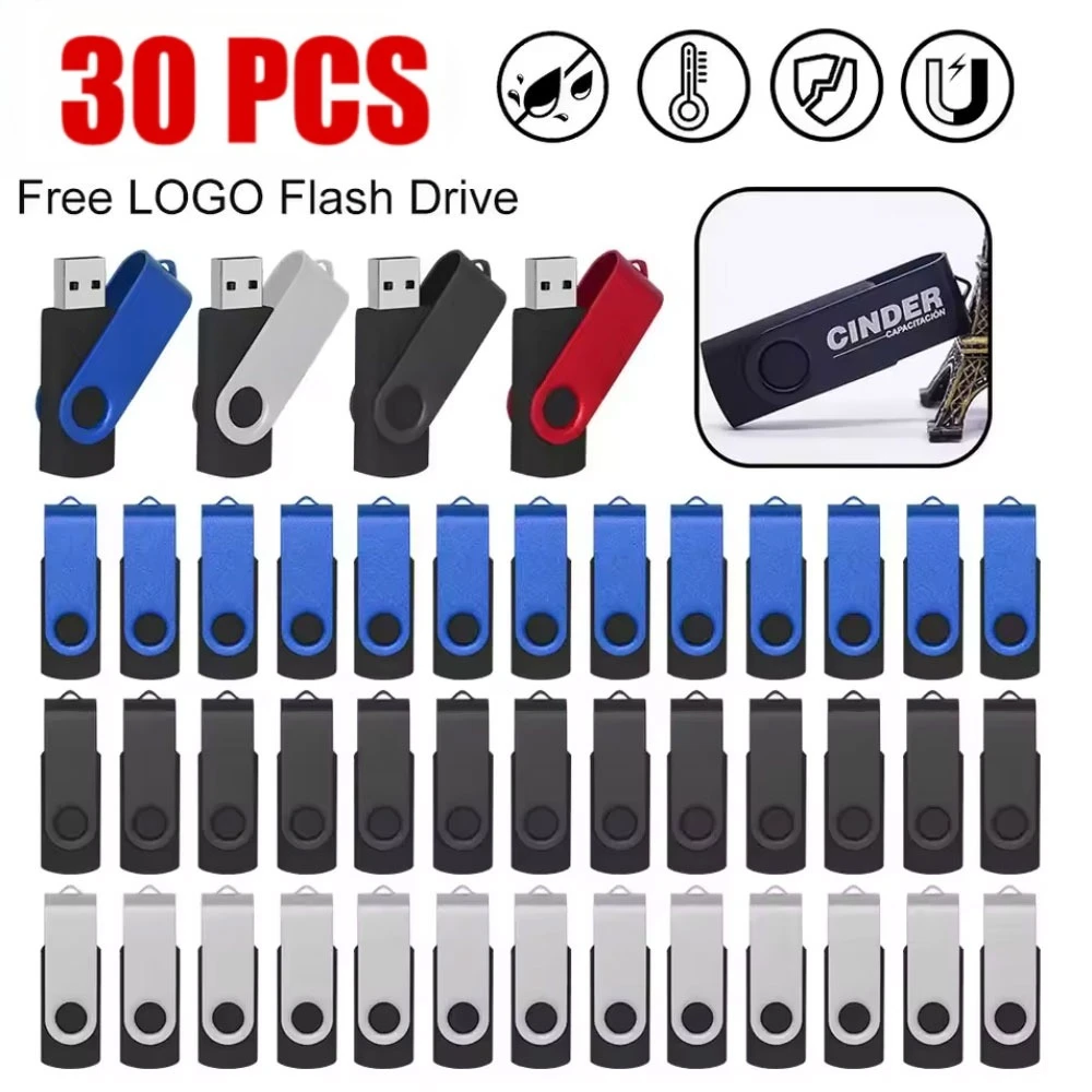 

30pcs USB 2.0 Flash Drive 64GB Pen Drive 16GB Pendrive 32GB Disk USB Stick 4GB Memory Flash Disk Real Capacity Promotion