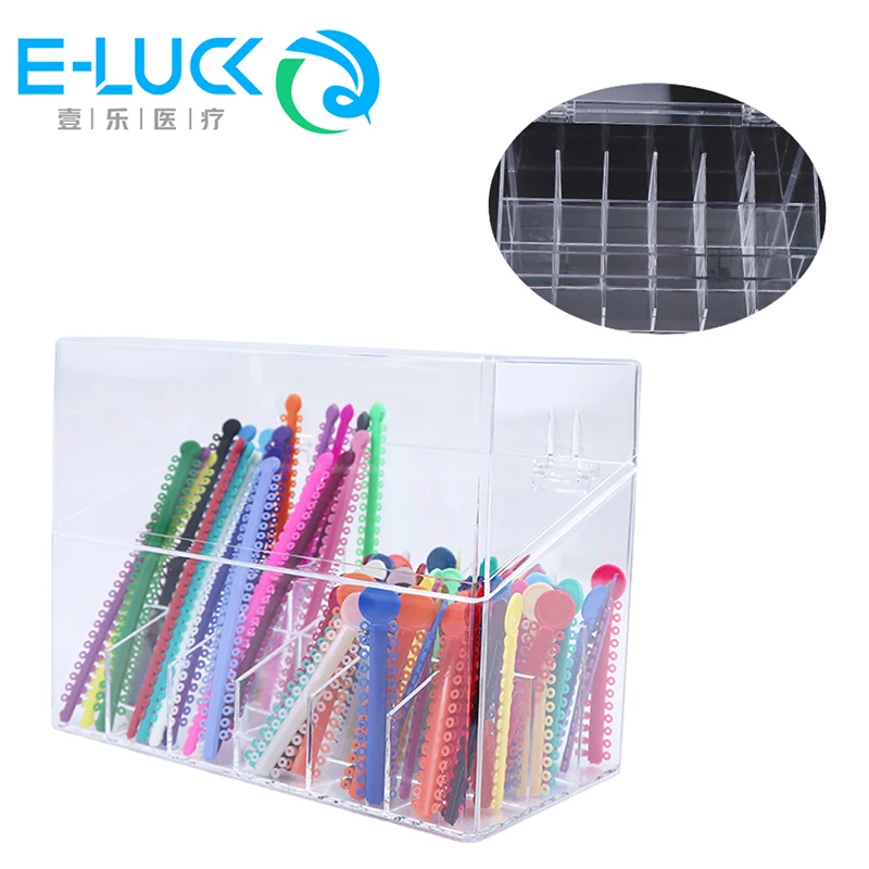 18Holes Dental Ligature Tie Box Arcylic Orthodontic Ligature Tie Placer Holder Dentistry Supplies