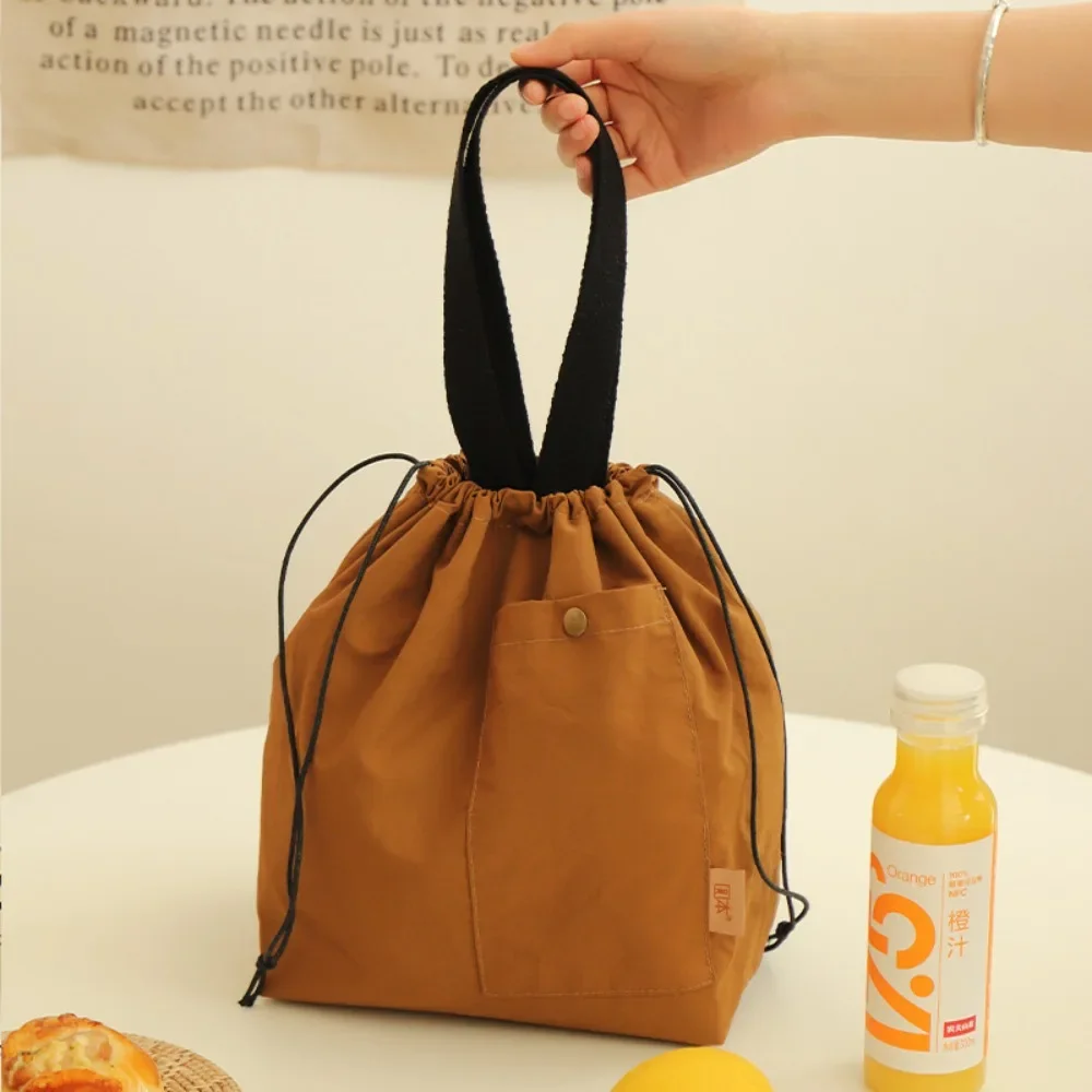2026 New Stylish Large Capacity Waterproof Nylon Lunch Tote Bag Portable Insulated for Office Workers Students