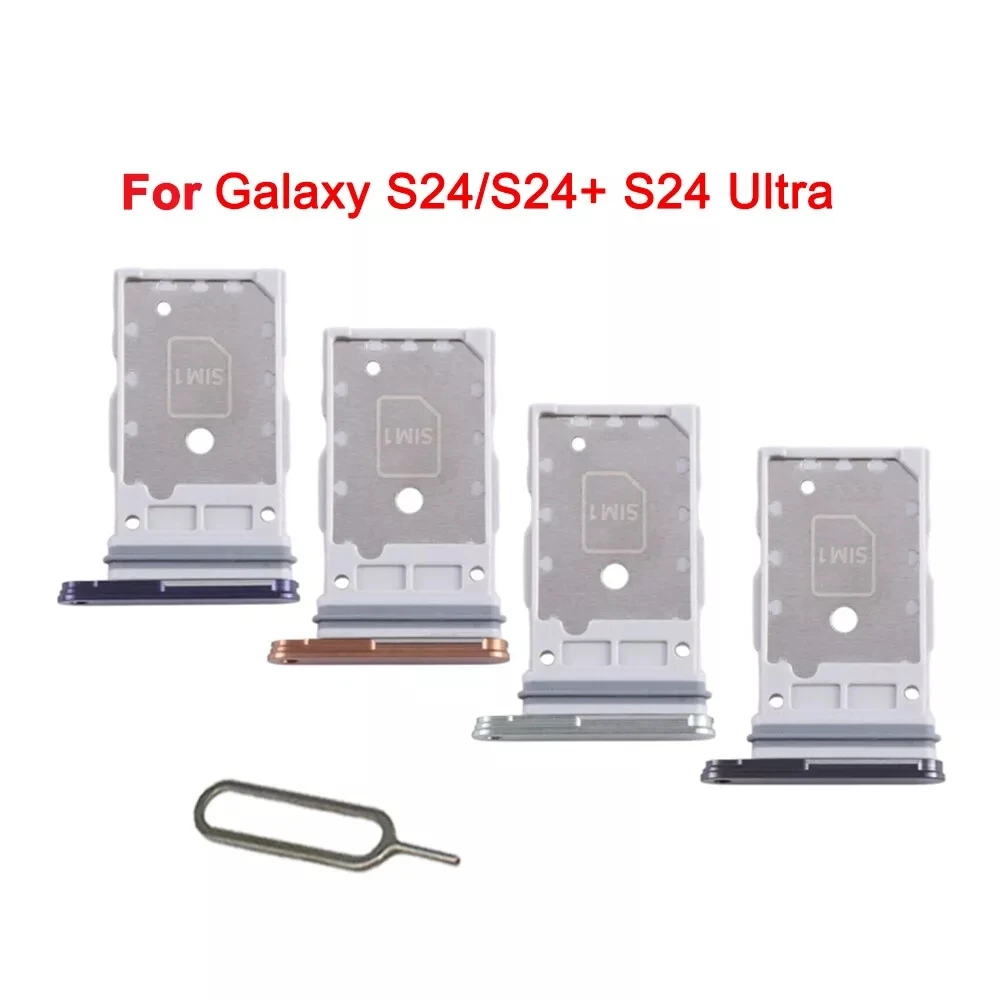 For Samsung Galaxy S24 Plus S24+ Ultra S24U Single Sim Tray Dual Sim Card Holder Slot Replacement Part