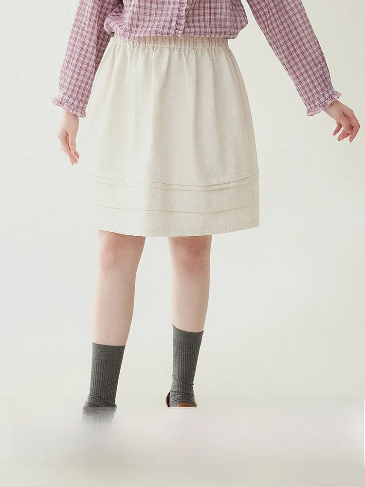 

Оригинальная пышная юбка макси из чистого хлопка с эластичным поясом для женщин, новая весенняя коллекция, универсальная, цветная, А-силуэт