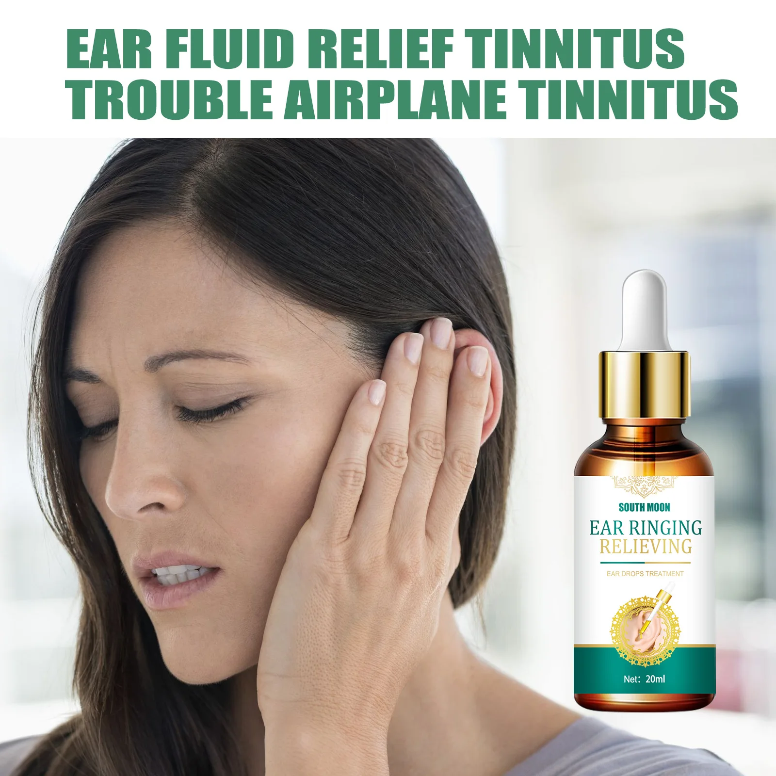 20ml Tinnitus Ear Drops Ear Ringing Gentle Relieving Health Discharge Care Tinnitus Fluid Ear Ear Deafness Swelling Otitis Care