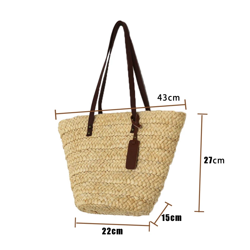 Summer Beach Bag For Women 2023 New Tote Shoulder Woven Straw Large Shopping Party Braided Travel Simple Fashion Luxury Handbags