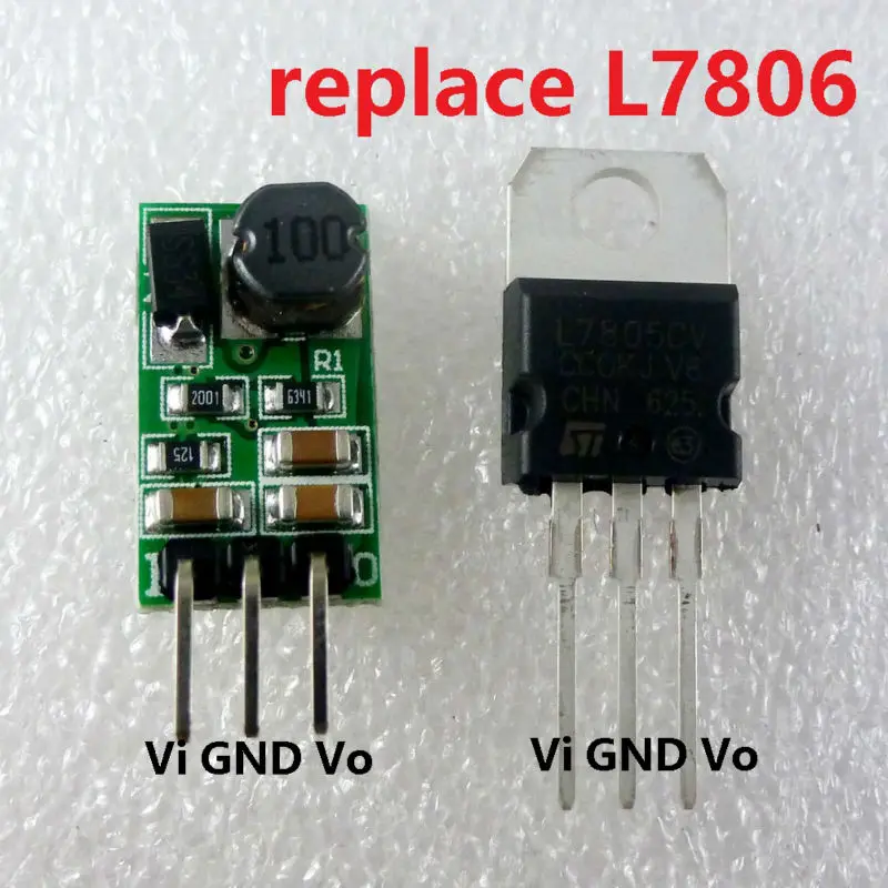 1A DC 7.5 - 40V 12V to 6V Regulator DC-DC Step-Down Buck Converter Module Board Replace LM7806 L7806 TO-220 IC Stable Compact