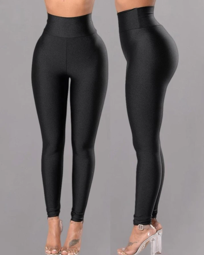 

Spot 2024 Hot Selling Beautiful Women Fashion Pu Leather High Waist Casual Tight Pants Y2K Street Wear