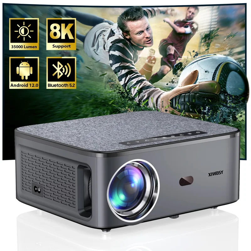 Projetor Inteligente Xiwbsy T08 Android 12.0 com Decodificação 8K