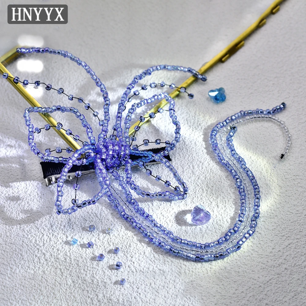 YouLaPan الزفاف الزفاف مطرز مشبك شعر المنسوجة يدويا فراشة شرابة السيدات مأدبة الرقص المألوف إكسسوارات الشعر YXA190