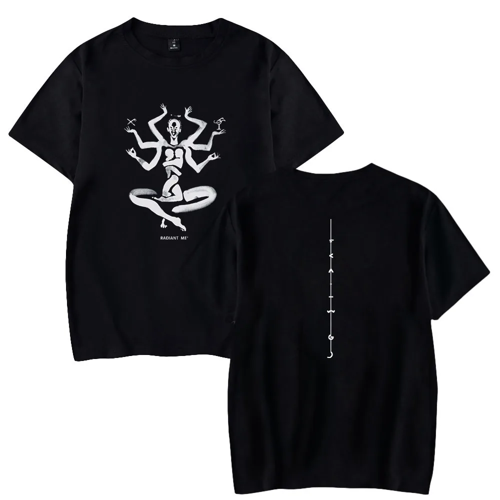 

FKA Twigs pattern printing comfortable T-shirt short-sleeved casual all-match neutral T-shirts top