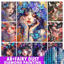 Fairy Dust AB Diy Full Mosaic Art Cartoon Girl Diamond Painting New Collection 2025 Flower Embroidery Wall Decor